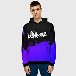 Толстовка-худи мужская Blink 182 Purple Grunge, цвет: 3D-черный — фото 2