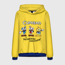 Толстовка-худи мужская Cuphead the delicious last course, цвет: 3D-синий