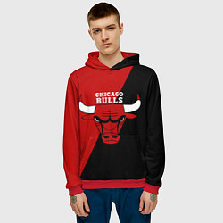 Толстовка-худи мужская Chicago Bulls NBA, цвет: 3D-красный — фото 2