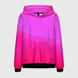 Толстовка-худи мужская Neon pink bright abstract background, цвет: 3D-черный