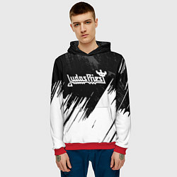 Толстовка-худи мужская Judas Priest metal, цвет: 3D-красный — фото 2