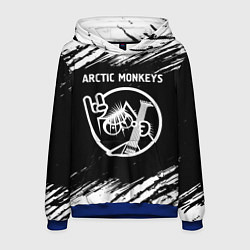 Толстовка-худи мужская Arctic Monkeys - КОТ - Краски, цвет: 3D-синий