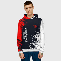 Толстовка-худи мужская Five Finger Death Punch - краска, цвет: 3D-белый — фото 2