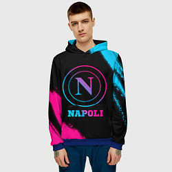 Толстовка-худи мужская Napoli FC Neon Gradient, цвет: 3D-синий — фото 2