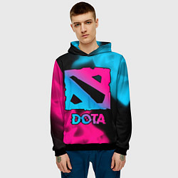 Толстовка-худи мужская Dota Neon Gradient, цвет: 3D-черный — фото 2