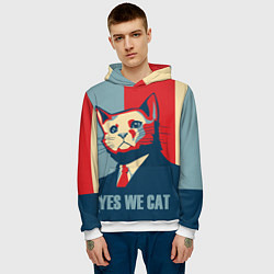 Толстовка-худи мужская YES WE CAN T, цвет: 3D-белый — фото 2