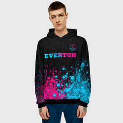 Толстовка-худи мужская Everton - neon gradient, цвет: 3D-черный — фото 2