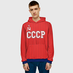 Толстовка-худи мужская Союз Советских Социалистических Республик, цвет: 3D-синий — фото 2