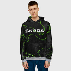 Толстовка-худи мужская Шкодавод, цвет: 3D-меланж — фото 2