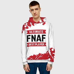 Толстовка-худи мужская FNAF: Best Player Ultimate, цвет: 3D-белый — фото 2