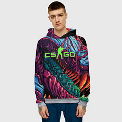 Толстовка-худи мужская CS GO - HYPERBEAST, цвет: 3D-меланж — фото 2