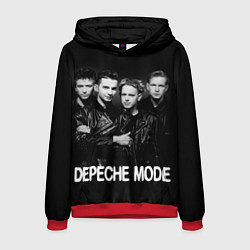 Толстовка-худи мужская Depeche Mode - black & white portrait, цвет: 3D-красный