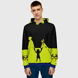 Толстовка-худи мужская Семья шпиона Black&Yellow, цвет: 3D-синий — фото 2