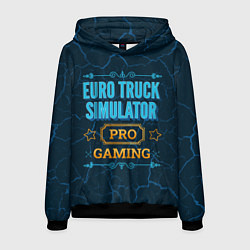 Толстовка-худи мужская Игра Euro Truck Simulator: pro gaming, цвет: 3D-черный