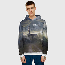 Толстовка-худи мужская STALKER Саркофаг, цвет: 3D-белый — фото 2