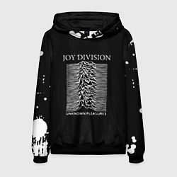 Толстовка-худи мужская Joy Division - unknown pleasures, цвет: 3D-черный