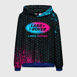 Толстовка-худи мужская Land Rover - neon gradient, цвет: 3D-синий