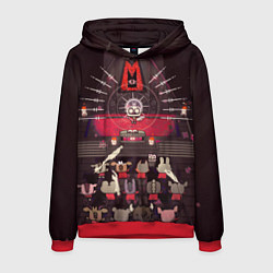 Толстовка-худи мужская Культ ягнёнка в сборе - Cult of the lamb, цвет: 3D-красный