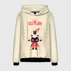 Толстовка-худи мужская Злобная овечка - Cult of the lamb, цвет: 3D-черный