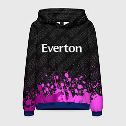 Толстовка-худи мужская Everton pro football: символ сверху, цвет: 3D-синий