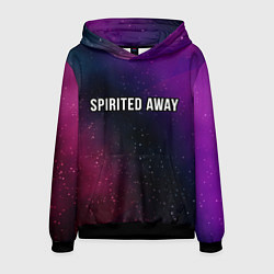 Толстовка-худи мужская Spirited Away gradient space, цвет: 3D-черный