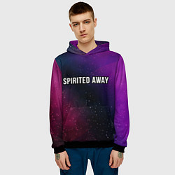 Толстовка-худи мужская Spirited Away gradient space, цвет: 3D-черный — фото 2