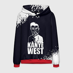 Толстовка-худи мужская Kanye west - tuxtera брызги, цвет: 3D-красный