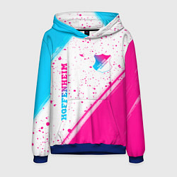 Толстовка-худи мужская Hoffenheim neon gradient style: надпись, символ, цвет: 3D-синий