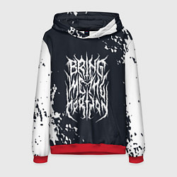 Толстовка-худи мужская Bring Me the Horizon краска, цвет: 3D-красный