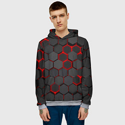 Толстовка-худи мужская Под чешуей дракона, цвет: 3D-меланж — фото 2