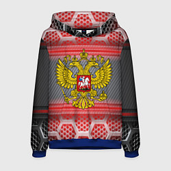 Толстовка-худи мужская Россия будущего, цвет: 3D-синий