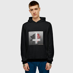 Толстовка-худи мужская Pyrokinesis - Black Roze x Red Roze, цвет: 3D-черный — фото 2