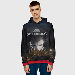 Толстовка-худи мужская Steelrising, цвет: 3D-красный — фото 2