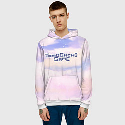 Толстовка-худи мужская Tomodachi Game sky clouds, цвет: 3D-белый — фото 2