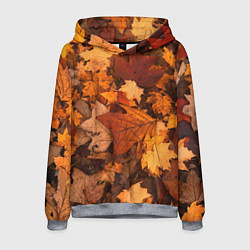 Толстовка-худи мужская Опавшие листья, цвет: 3D-меланж