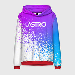 Толстовка-худи мужская Astro neon, цвет: 3D-красный