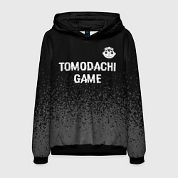 Толстовка-худи мужская Tomodachi Game glitch на темном фоне: символ сверх, цвет: 3D-черный