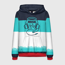 Толстовка-худи мужская Твой ритм, цвет: 3D-красный