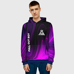 Толстовка-худи мужская Fall Out Boy violet plasma, цвет: 3D-синий — фото 2