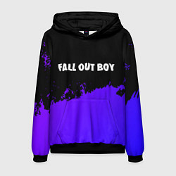 Толстовка-худи мужская Fall Out Boy purple grunge, цвет: 3D-черный