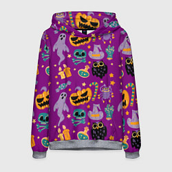 Мужская толстовка Happy Halloween - holiday pattern