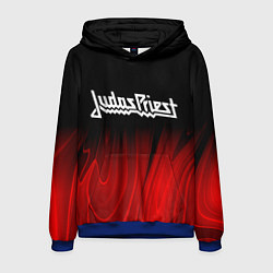 Толстовка-худи мужская Judas Priest red plasma, цвет: 3D-синий