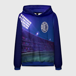 Толстовка-худи мужская AC Milan ночное поле, цвет: 3D-синий