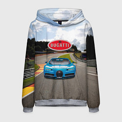 Толстовка-худи мужская Bugatti - motorsport - гоночная трасса, цвет: 3D-меланж