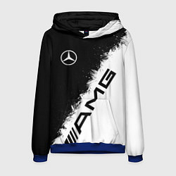 Толстовка-худи мужская Мерседес - АМГ - Краски, цвет: 3D-синий