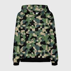 Толстовка-худи мужская Камуфляж WW2 US Summer Verdant, цвет: 3D-черный