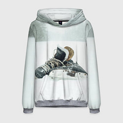 Толстовка-худи мужская Хоккейные коньки, цвет: 3D-меланж