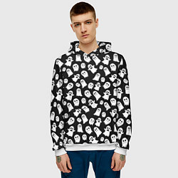Толстовка-худи мужская Парад призраков, цвет: 3D-белый — фото 2