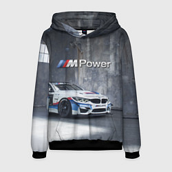 Толстовка-худи мужская BMW M4 GT4 - racing team - motorsport, цвет: 3D-черный