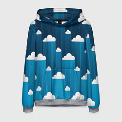 Толстовка-худи мужская Night clouds, цвет: 3D-меланж